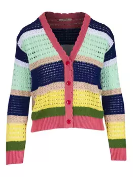 Кардиган в полоску Odeeh, синий