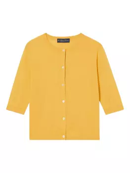 Кардиган в полоску с укороченными рукавами Brooks Brothers, желтый