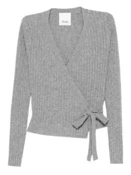 Кардиган в рубчик ALLUDE, серый