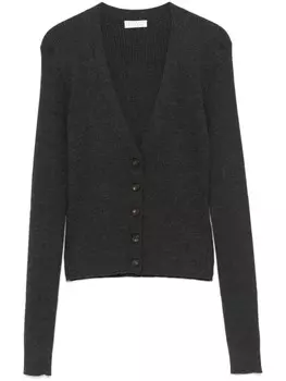 Кардиган в рубчик Brunello Cucinelli, серый