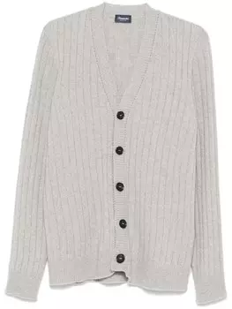 Кардиган в рубчик Drumohr, серый