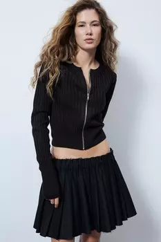Кардиган в рубчик H&M, черный