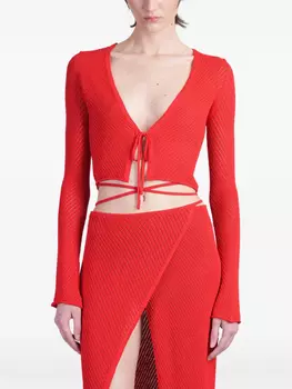 Кардиган в рубчик Laneus, красный