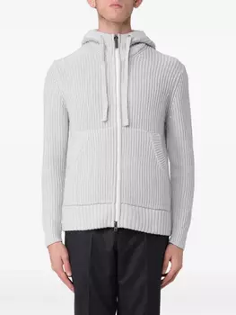 Кардиган в рубчик Paolo Pecora, серый