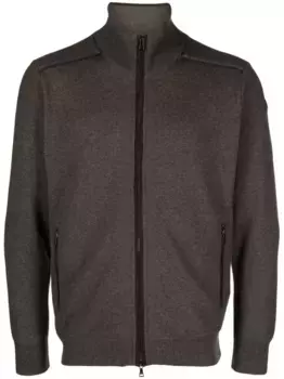 Кардиган в рубчик Paul & Shark, коричневый