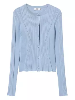 Кардиган в рубчик TWINSET, синий