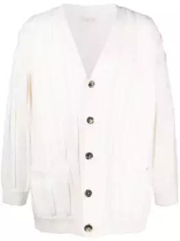 Кардиган в рубчик VALENTINO GARAVANI, нейтральный