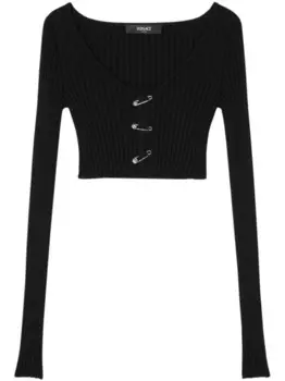 Кардиган в рубчик Versace, черный