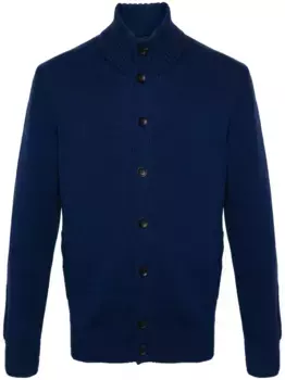 Кардиган в рубчик Zanone, синий