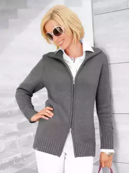 Кардиган в стиле casual Casual Looks, цвет Grau-Meliert