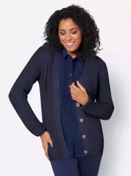 Кардиган в стиле casual Casual Looks, цвет морской волны