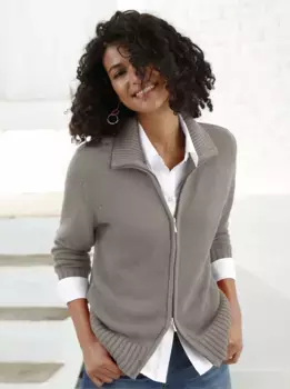 Кардиган в стиле casual Casual Looks, цвет Taupe-Meliert