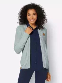 Кардиган в стиле casual Casual Looks, цвет Kalkmint-Wei-Meliert