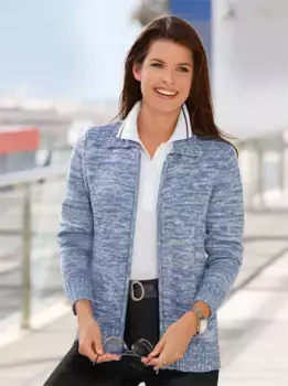 Кардиган в стиле casual Casual Looks, цвет Blau-Meliert