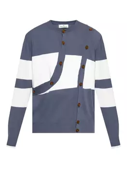 Кардиган в стиле колор-блок Vivienne Westwood, синий