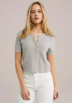 Кардиган WE Fashion, светло-серый