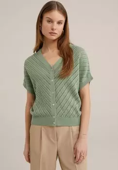 Кардиган WE Fashion, светло-зеленый