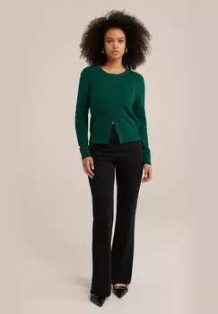 Кардиган WE Fashion, темно-зеленый