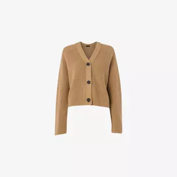 Кардиган Whistles Nala с V-образным вырезом, рыжевато-коричневый