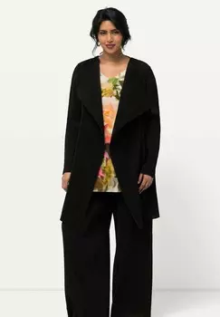 Кардиган WIDE COLLAR OPEN SHAPE PLEATED Ulla Popken, черный