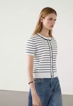 Кардиган WITH BUTTONS Massimo Dutti, белый