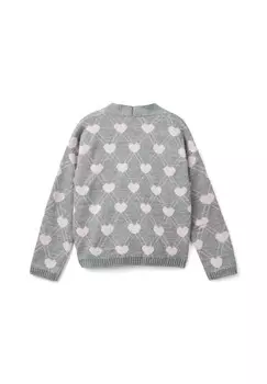 Кардиган WITH HEART MOTIF United Colors of Benetton, серый