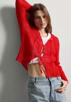 Кардиган WITH LACES Stefanel, красный