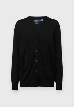Кардиган WOOL LONG CARDIGAN Ralph Lauren, черный
