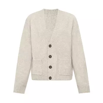 Кардиган вязаный Deep Breath с карманами, серый