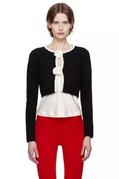 Кардиган вязаный крючком Kijun, черный