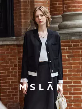 Кардиган вязаный MSlan Miu College, черный