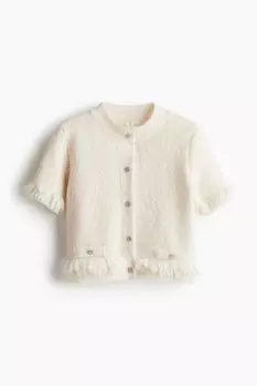 Кардиган вязки букле H&M, бежевый