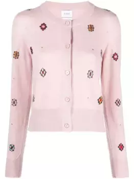 Кардиган вязки интарсия Barrie, розовый
