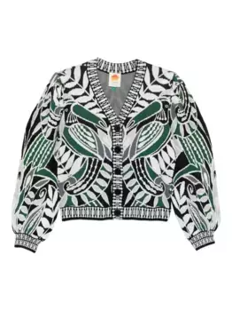 Кардиган вязки интарсия FARM Rio, черный