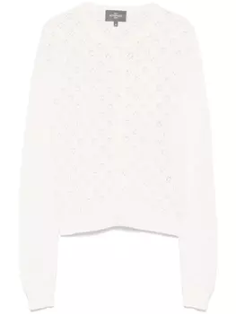 Кардиган вязки пуантами Eric Bompard, нейтральный