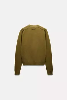 Кардиган Zara by Carlyne Cerf Wool Basic, светлый хаки