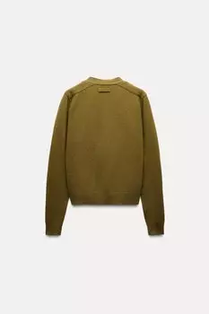 Кардиган Zara by Carlyne Cerf Wool Basic, светлый хаки