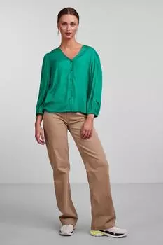 Кардиган - Зеленый - Классический крой PIECES, зеленый