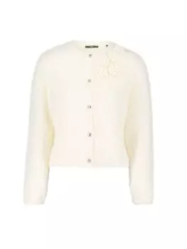 Кардиган Zero Strickjacke mit Blumen, цвет Eggnog