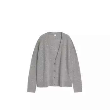 Кардиган женский Arket с V-образным вырезом, серый