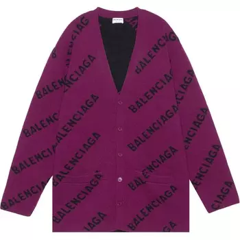Кардиган женский Balenciaga, фиолетовый / черный