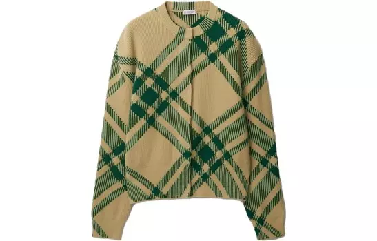 Кардиган женский Burberry, бежевый / зеленый
