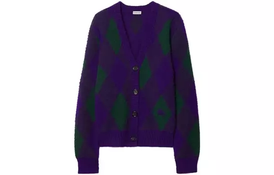 Кардиган женский Burberry, фиолетовый / зеленый
