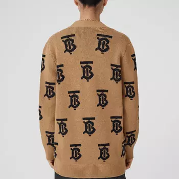 Кардиган женский Burberry с монограммой, бежевый