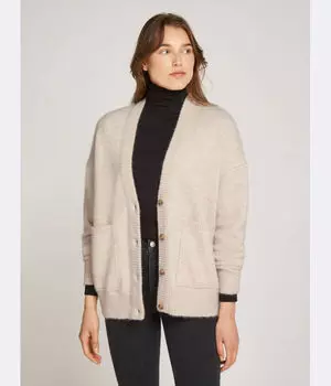 Кардиган женский Calvin Klein Jeans с накладными карманами, бежевый