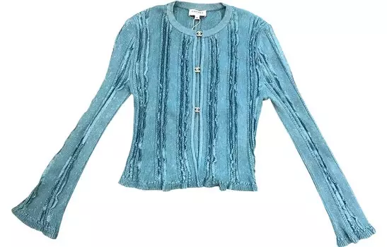 Кардиган женский Chanel на пуговицах, синий