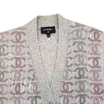 Кардиган женский Chanel с принтом, серый