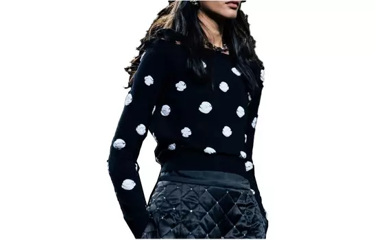 Кардиган женский Chanel с вышивкой, черный