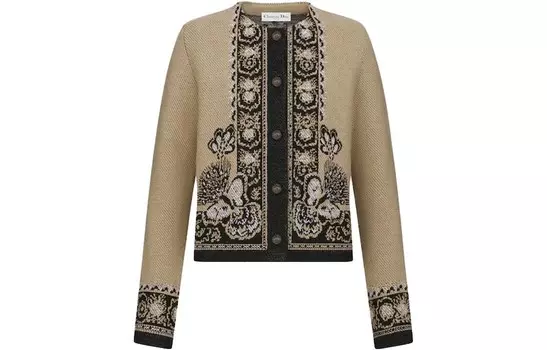 Кардиган женский Dior, черный / кремовый