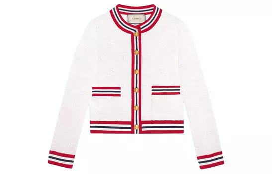 Кардиган женский Gucci, белый / красный